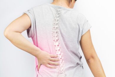The pain on the back