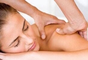 Massage cervix with osteochondrosis
